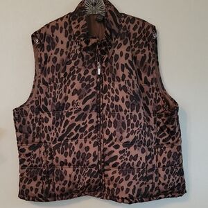 Jane Ashley Animal Print Vest